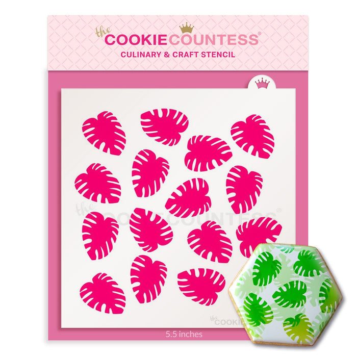 The Cookie Countess Stencil Palm Leaves Stencil