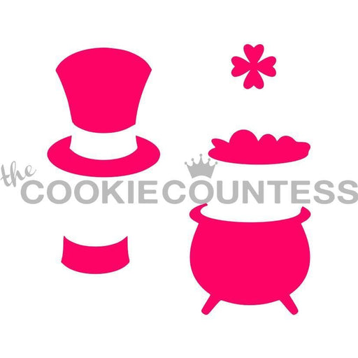 The Cookie Countess Stencil Pot O' Gold and Hat Stencil