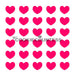The Cookie Countess Stencil Puffy Hearts Pattern Stencil