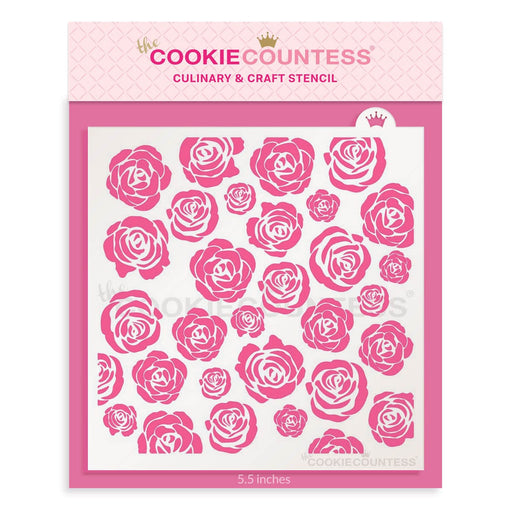 The Cookie Countess Stencil Rose Garden Stencil