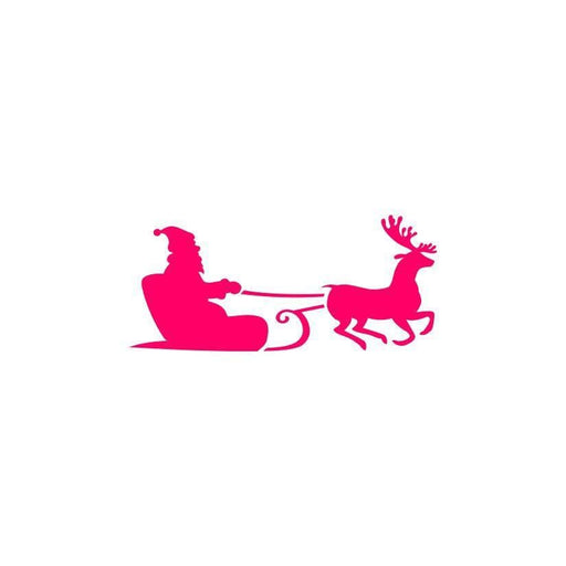 The Cookie Countess Stencil Santa Sleigh and Reindeer Stencil