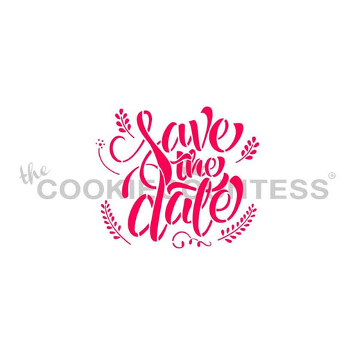 The Cookie Countess Stencil Save the Date Stencil