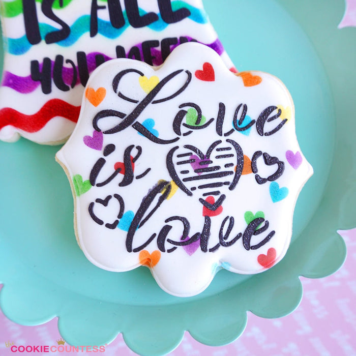 Conversation Hearts Classic Mini 1 Sayings Stencil — The Cookie Countess