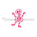 The Cookie Countess Stencil Skeleton in a Pumpkin Stencil - Drawn by Krista