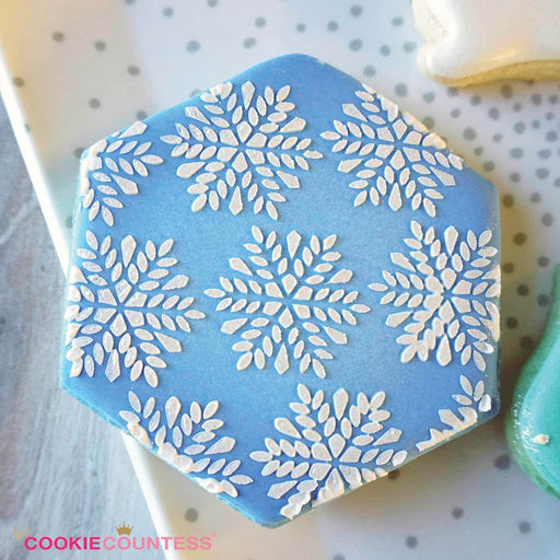The Cookie Countess Stencil Snowflakes Background Stencil