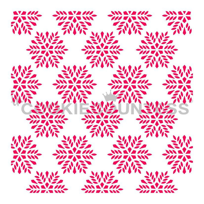 The Cookie Countess Stencil Snowflakes Background Stencil