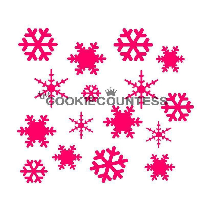 The Cookie Countess Stencil Snowflakes Stencil