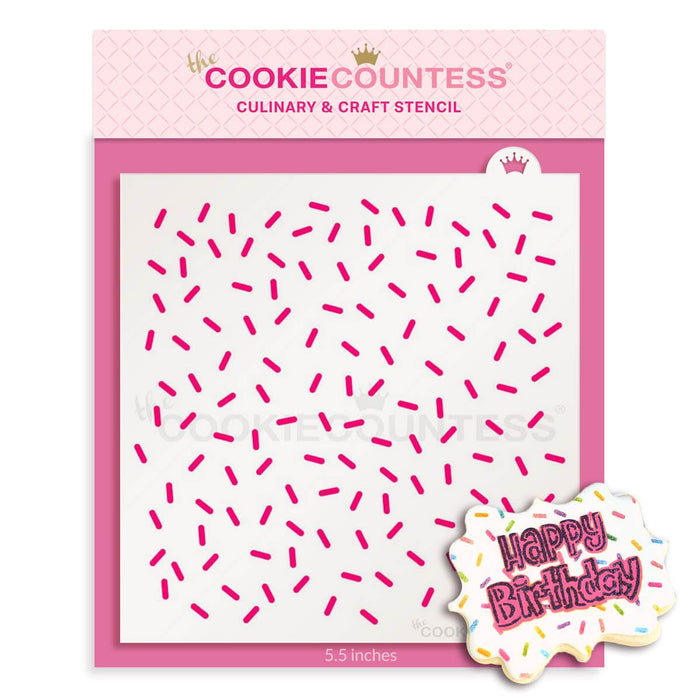 The Cookie Countess Stencil Sprinkles Stencil