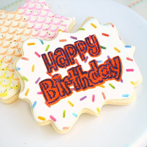 Happy Birthday Stencil for Crafts, Cookies, Cakes — The Cookie