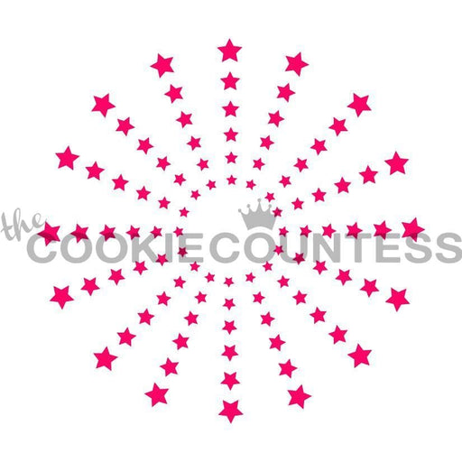 The Cookie Countess Stencil Star Burst Stencil