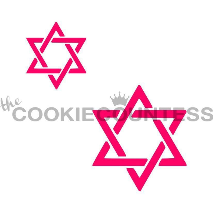 The Cookie Countess Stencil Star of David 2 sizes Stencil