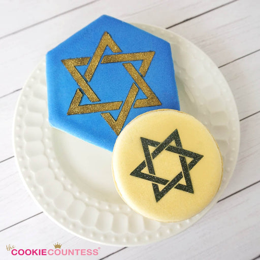 The Cookie Countess Stencil Star of David 2 sizes Stencil