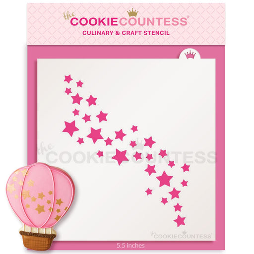 The Cookie Countess Stencil Star Trail Stencil