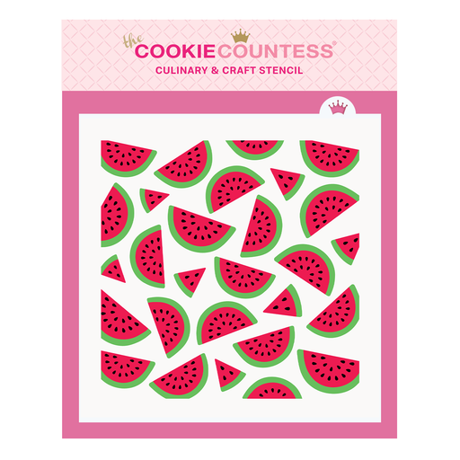 The Cookie Countess Stencil Summer Watermelon Stencil set ( 3pc)