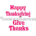 The Cookie Countess Stencil Thanksgiving Phrases Stencil