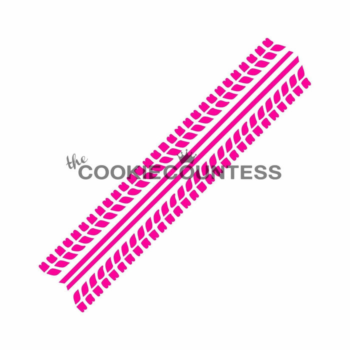 The Cookie Countess Stencil Tire Tracks Stencil