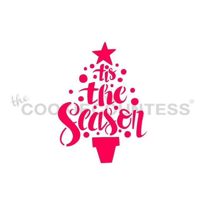 The Cookie Countess Stencil Tis the Season in Tree Stencil - Drawn by Krista