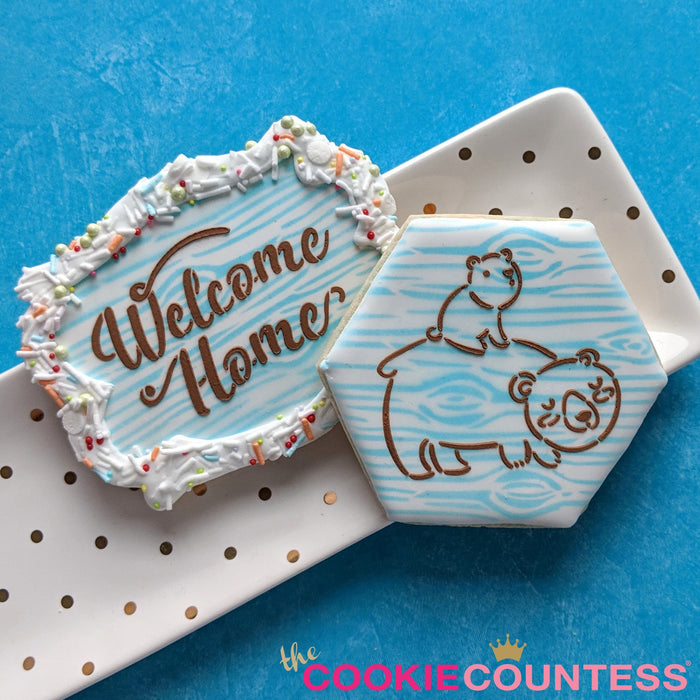 The Cookie Countess Stencil Welcome Home Stencil