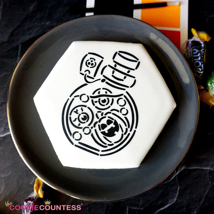 The Cookie Countess Stencil Witch's Potion PYO by Zee Will Draw Stencils