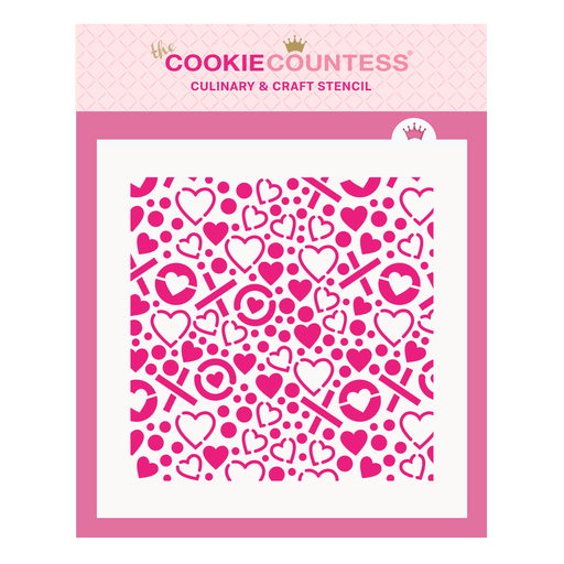 The Cookie Countess Stencil XOXO Pattern Stencil