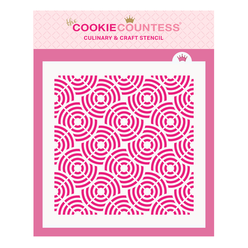 The Cookie Countess Stencil Zen Circles Pattern Stencil