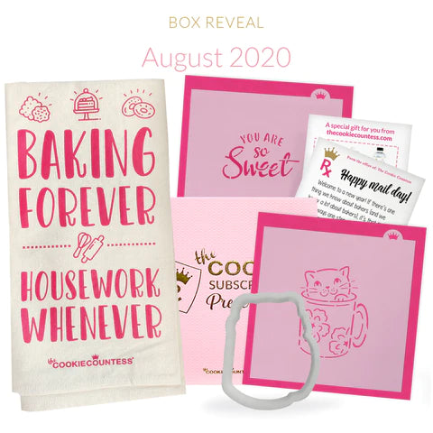 The Cookie Countess Subscription Box August 2020 Cookie Subscription Prescription Box