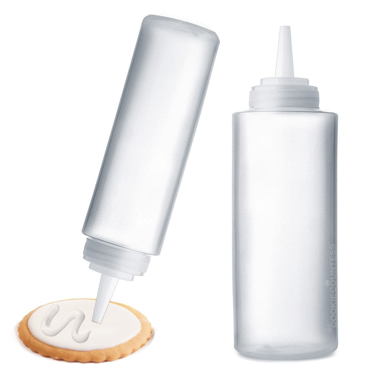 Fox Run Icing Squeeze Bottles for Cookie and Cake Decorating, Condiments,  Sauces, Arts and Crafts, Set of 3, Clear