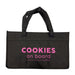 The Cookie Countess Supplies Magenta Cookies On Board Carrying Tote