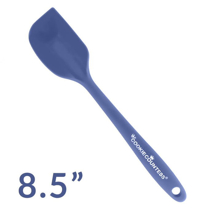 The Cookie Countess Supplies Navy Small 8.5" Metal Core Silicone Spatula