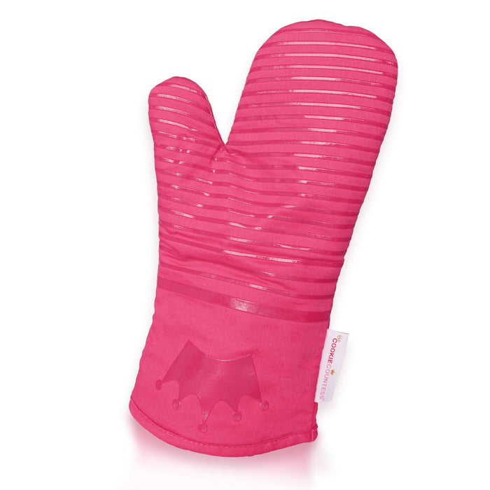 The Cookie Countess Supplies Single Perfect Oven Mitt Heat Resistant Silicone Grip with Soft Cotton