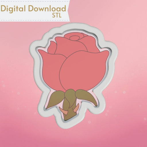 Thorny Rose Cookie Cutter STL - The Cookie Countess