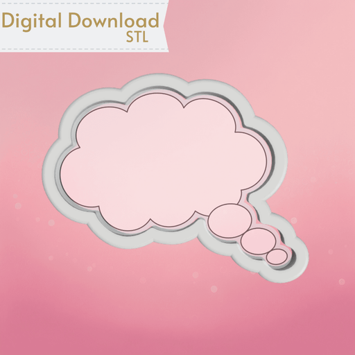 Thought Bubble Cookie Cutter STL - The Cookie Countess
