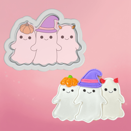 Three Friendly Ghosts Cookie Cutter - The Cookie Countess