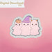 Three Friendly Ghosts Cookie Cutter STL - The Cookie Countess
