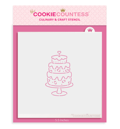 Tiered Cake PYO Stencil - The Cookie Countess