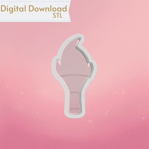 Torch Cookie Cutter STL - The Cookie Countess