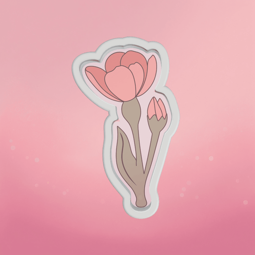Tulip with Bud Cookie Cutter - The Cookie Countess