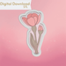 Tulip with Bud Cookie Cutter STL - The Cookie Countess