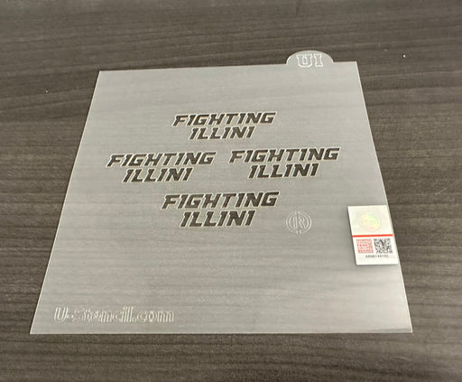 U Stencil Stencil College Stencil - University of Illinois Fightin Illini Repeat