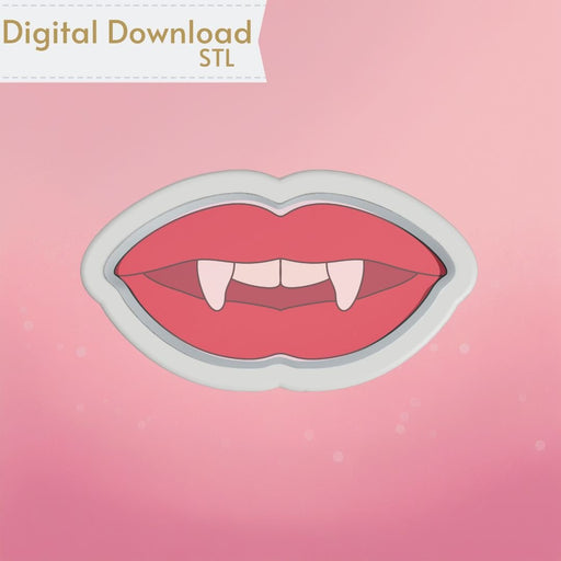 Vampire Mouth Cookie Cutter STL - The Cookie Countess