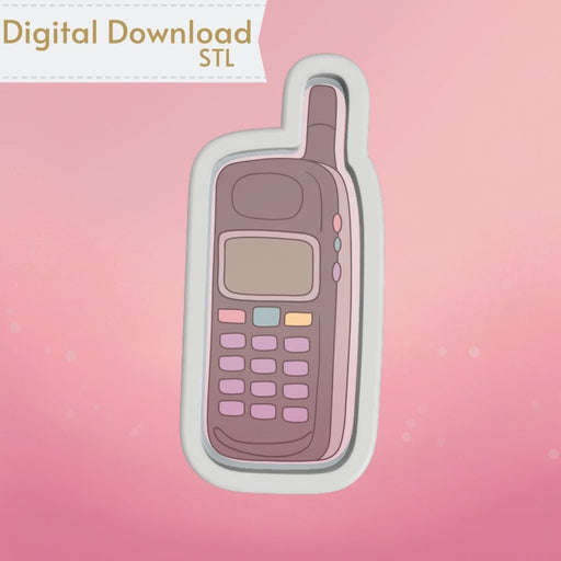 Vintage Cell Phone Cookie Cutter STL - The Cookie Countess