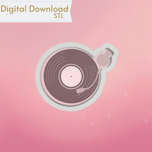 Vinyl Record Player Cookie Cutter STL - The Cookie Countess