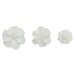 White Flower Royal Icing Edible Cupcake Decorations 36pc - The Cookie Countess