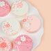 White Flower Royal Icing Edible Cupcake Decorations 36pc - The Cookie Countess