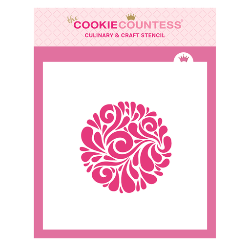 WInter Storm Pattern Stencil - The Cookie Countess